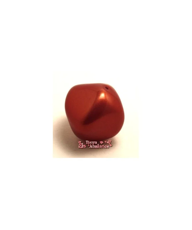 Resina Metalizada Irregular 20mm Agujero 1mm, Rosa Palo