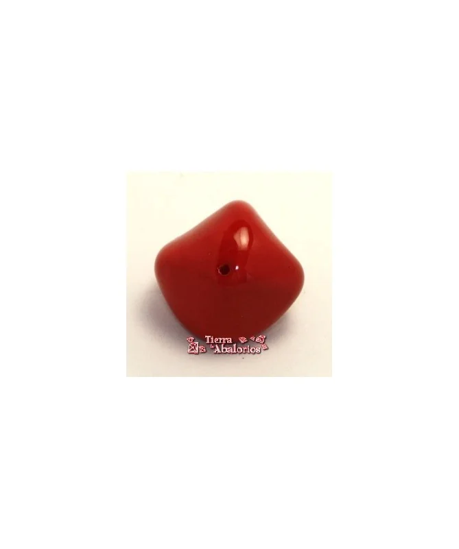 Resina Metalizada Irregular 20mm Agujero 1mm, Rojo
