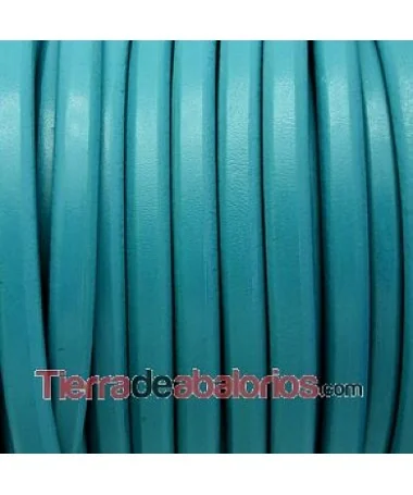 Cuero Regaliz 10x6mm - Turquesa (metro)