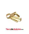 Porta Colgante 8x3mm con Anilla, Dorado