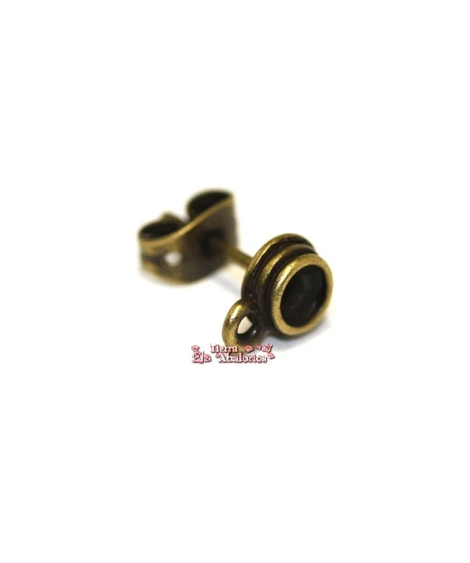 Pendiente Básico 5,5mm, Para Chatón PP30, Oro Viejo