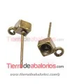 Pendiente Cubo para Chatón PP24, Oro Viejo