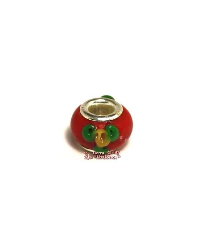 Rondel Pandora 12mm Agujero 5mm Rojo