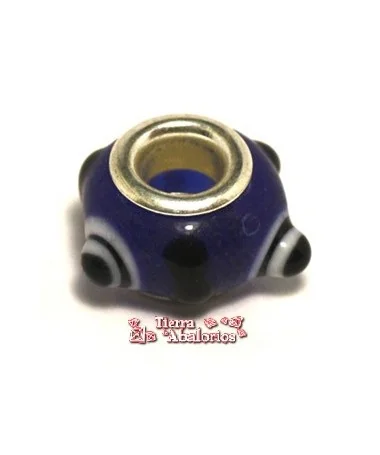 Rondel Pandora 12mm Agujero 4mm Azul