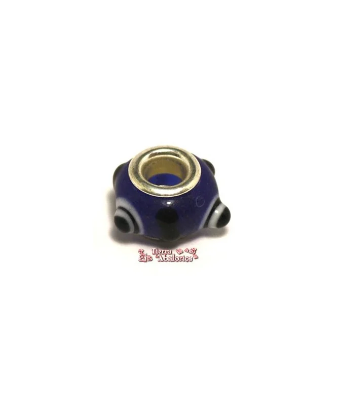 Rondel Pandora 12mm Agujero 4mm Azul