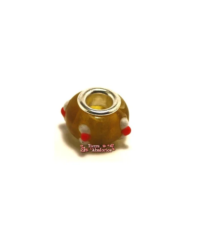 Rondel Pandora 12mm Agujero 4mm Ambar