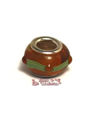 Rondel Pandora 12mm Agujero 5mm Ambar