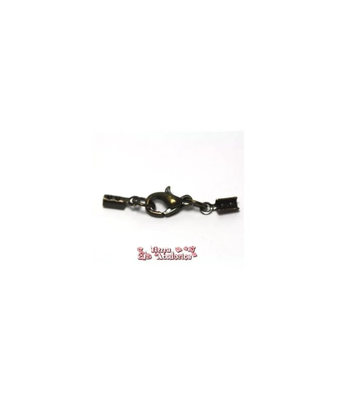 Mosqueton 8mm con anillas y terminales 4x1,5mm - Oro viejo