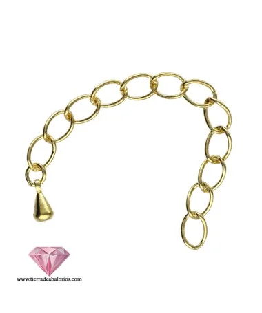 Cadena Alargadera Largo 50mm, Dorada