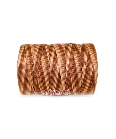 Hilo Trenzado de Nylon 1,5mm - Tostado Degradee