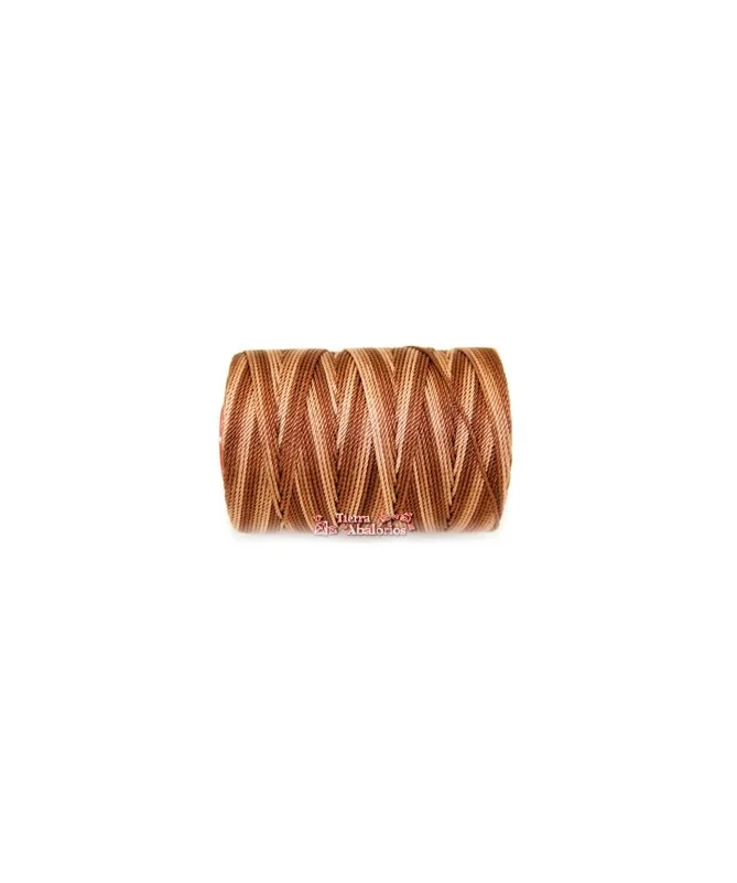 Hilo Trenzado de Nylon 1,5mm - Tostado Degradee Hilo Trenzado de Nylon 1,5mm - Tostado Degradee
