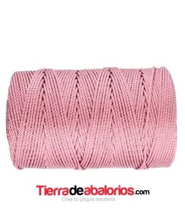 Hilo Trenzado de Nylon 1,5mm - Rosa Antiguo (180 metros) Hilo Trenzado de Nylon 1,5mm - Rosa Antiguo