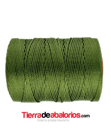 Hilo Trenzado de Nylon 1,5mm - Verde Militar (metro) Hilo Trenzado de Nylon 1,5mm - Verde Militar