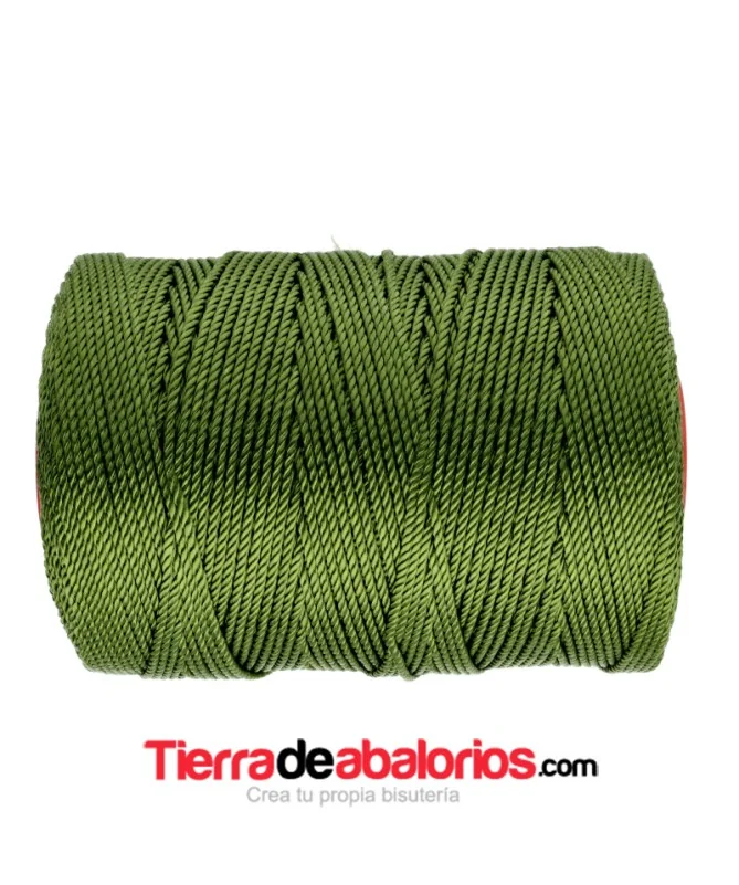 Hilo Trenzado de Nylon 1,5mm - Verde Militar Hilo Trenzado de Nylon 1,5mm - Verde Militar