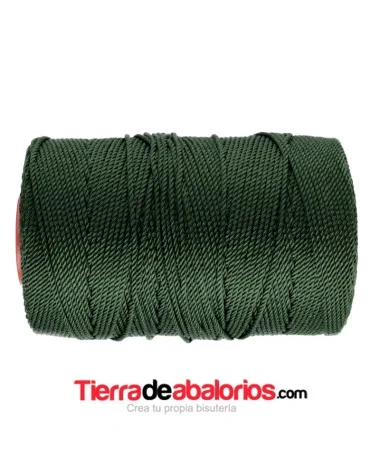 Hilo Trenzado de Nylon 1,5mm - Verde Musgo (180 metros) Hilo Trenzado de Nylon 1,5mm - Verde Oscuro