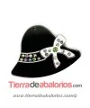 Colgante Plexyglass Sombrero 40x54mm Negro y Blanco
