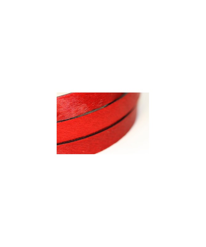 Tira de Piel de Potro 20mm Roja (20cm)