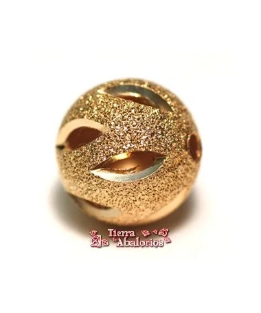 Bola Calada Brillo 12mm Agujero 1,5mm, Oro Rosa