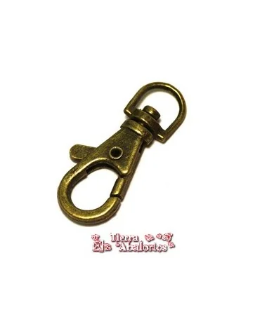 Mosqueton 40mm con anilla giratoria, Oro Viejo