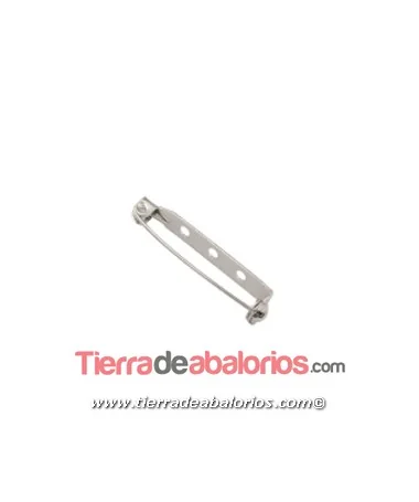 Imperdible 25mm con Trabilla de Seguridad, Plateado Imperdible 25mm con Trabilla de Seguridad, Plateado