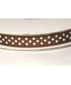 Lazo 10mm Marron Claro Lunares Blancos