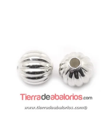 Bola Gallonada 4mm Agujero 1mm, Plateada Bola Gallonada 4mm Agujero 1mm, Plateada