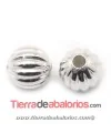 Bola Gallonada 4mm Agujero 1mm, Plateada