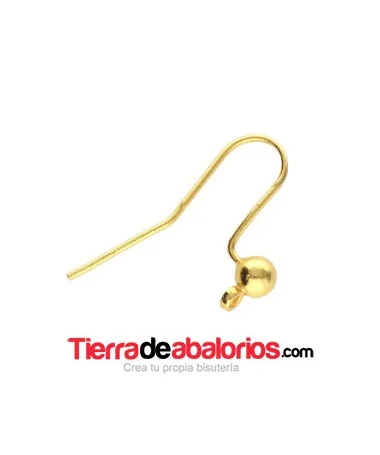 Pendiente Hippy con Bola y Anilla, Dorado