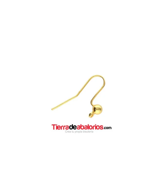 Pendiente Hippy con Bola y Anilla, Dorado