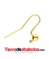 Pendiente Hippy con Bola y Anilla, Dorado