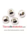 Bola Latón 8mm Agujero 3mm, Plateada