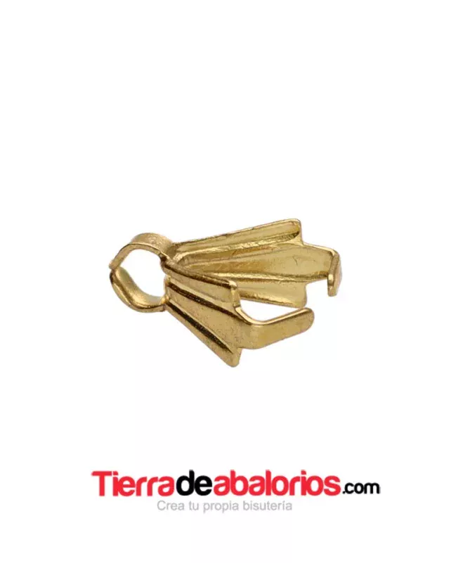 Porta Colgante 8x3mm con Anilla, Dorado