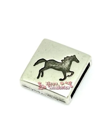 Entrepieza Pasador Caballo 18mm Agujero 13x3mm, Plateado Entrepieza Pasador Caballo 18mm Agujero 13x3mm, Plateado