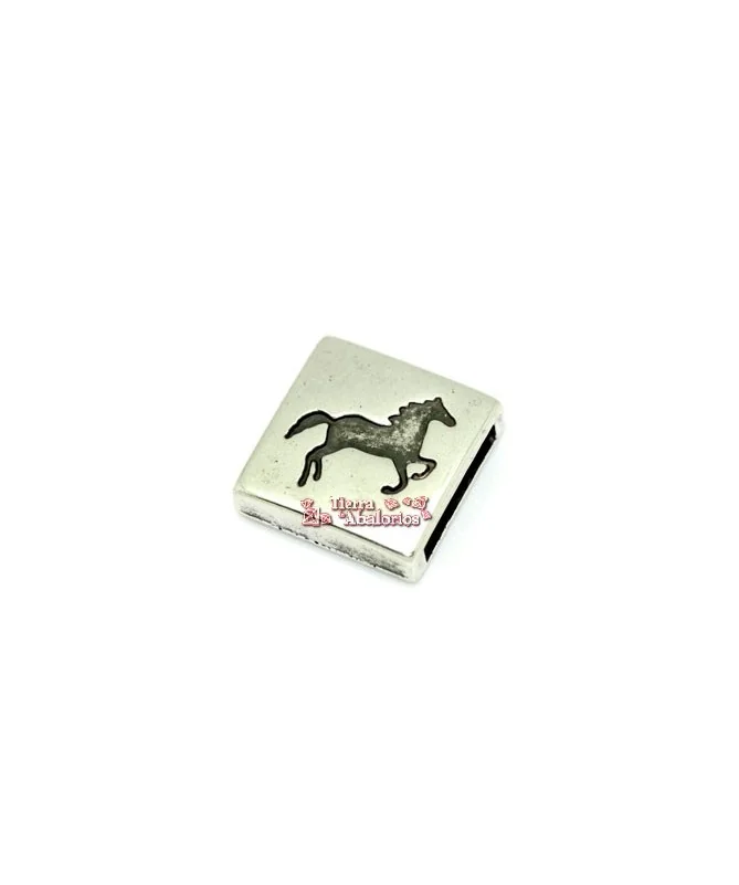 Entrepieza Pasador Caballo 18mm Agujero 13x3mm, Plateado