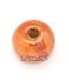 Cerámica Bola 16x14mm Agujero 4mm Naranja