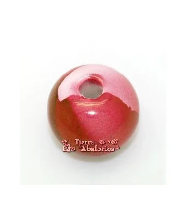Cerámica Bola 16x14mm Agujero 4mm Cereza Cerámica Bola 16x14mm Agujero 4mm Cereza