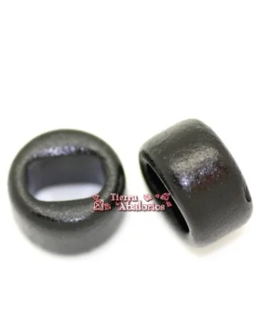 Ceramica 18x10mm Agujero 10x6mm Negro Mate