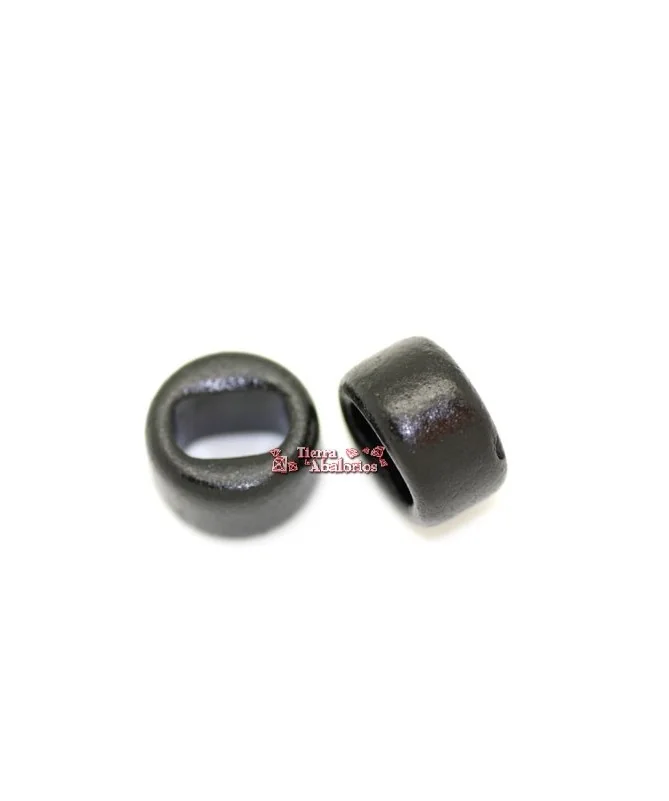 Ceramica 18x10mm Agujero 10x6mm Negro Mate Ceramica 18x10mm Agujero 10x6mm Negro Mate