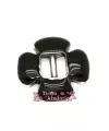 Flor 18mm, Pasador Centro 6mm, Esmaltado Negro