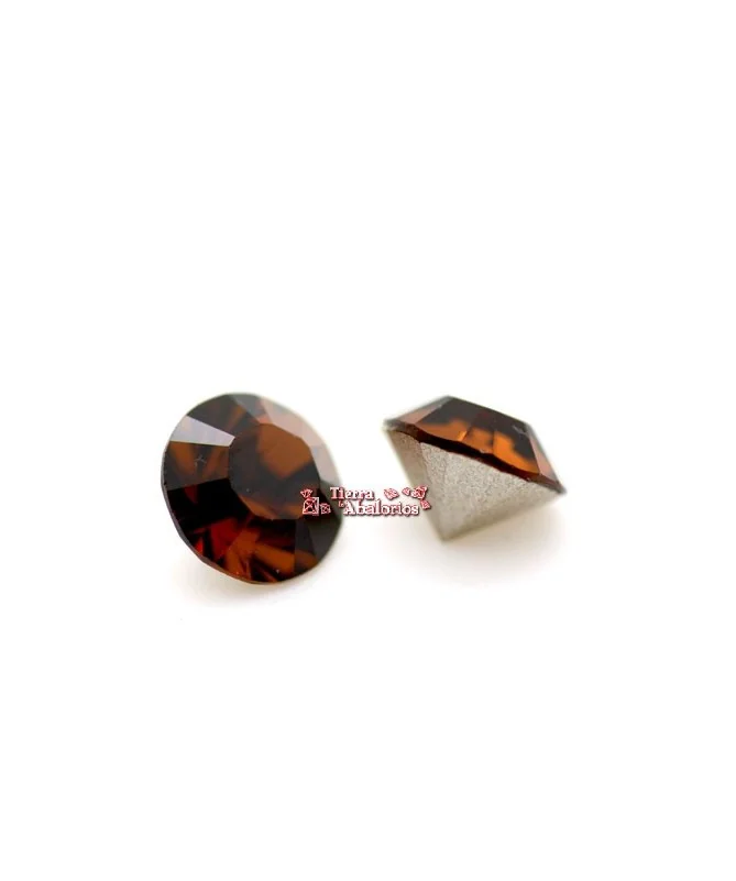 Xirius Chatón Swarovski SS39, Smoked Topaz