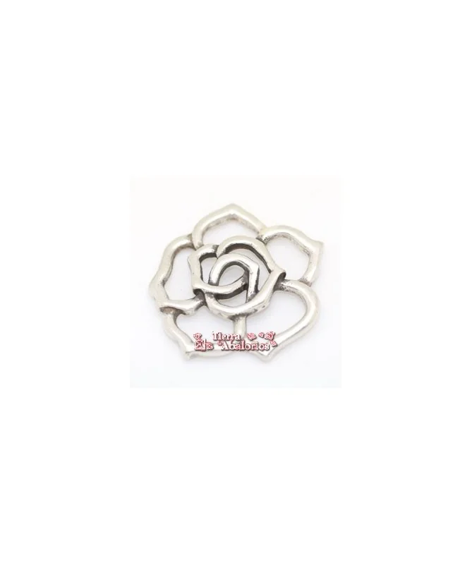 Flor Colgante 34mm, Plateada