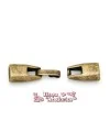 Cierre con Trabilla Agujero 6x3mm, Oro Viejo