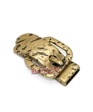 Cierre Hebilla con Imán 42x25mm Agujero 13x2,5mm Oro Viejo