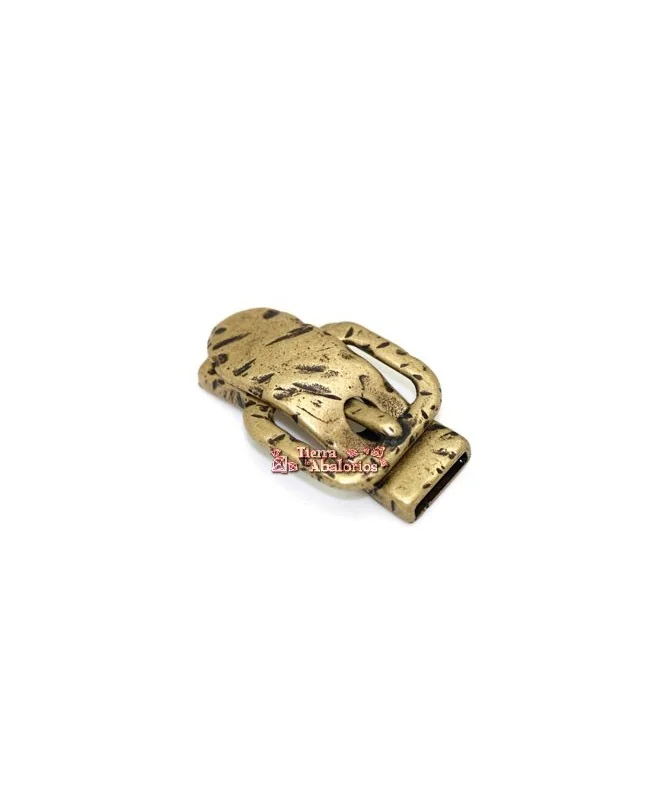 Cierre Hebilla con Imán 42x25mm Agujero 13x2,5mm Oro Viejo