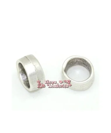 Aro Irregular 12x6mm Agujero 10mm, Plateado Aro Irregular 12x6mm Agujero 10mm, Plateado