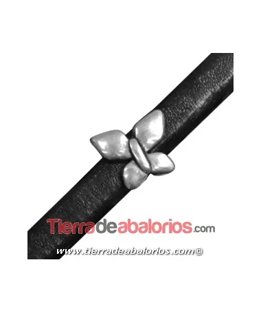 Entrepieza Regaliz Mariposa 20x18mm Pasador 10x6mm, Plateada