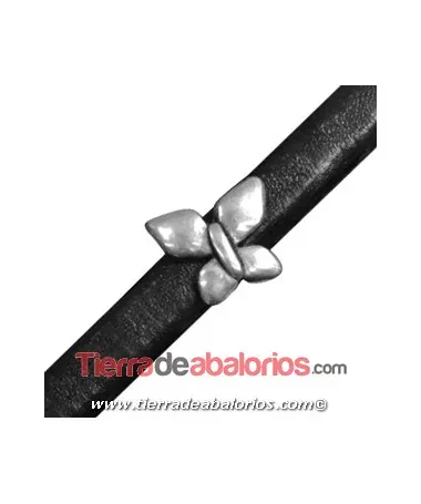 Entrepieza Regaliz Mariposa 20x18mm Pasador 10x6mm, Plateada Entrepieza Regaliz Mariposa 20x18mm Pasador 10x6mm, Plateada