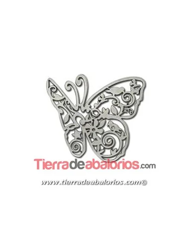 Mariposa Colgante 70mm, Plateada