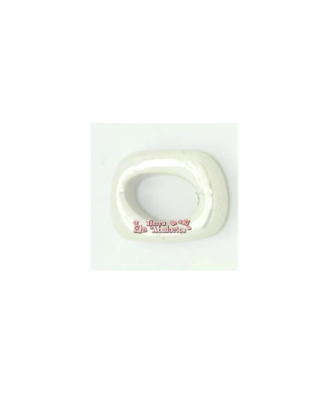 Ceramica para Regaliz 18x14mm Agujero 10x7mm Blanco