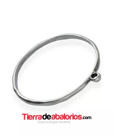 Pulsera Aro 68x5mm con Anilla para Colgante, Plateada Pulsera Aro 68x5mm con Anilla para Colgante, Plateada